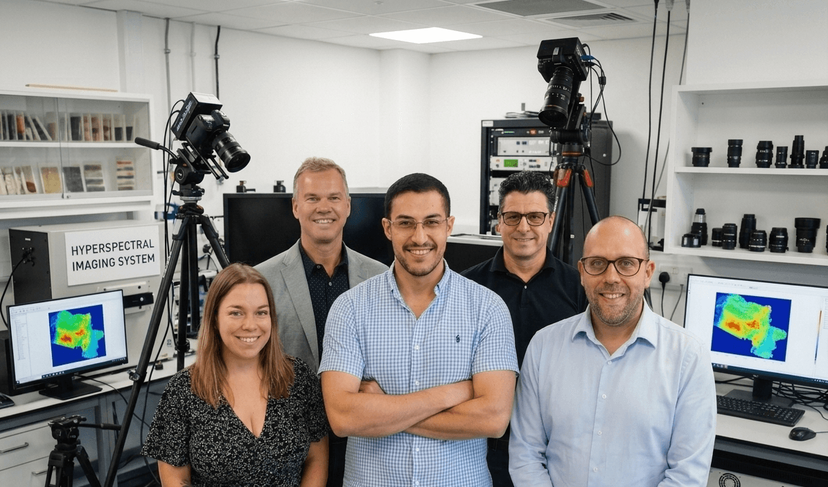 The Beyond team in the hyperspectral imaging lab
